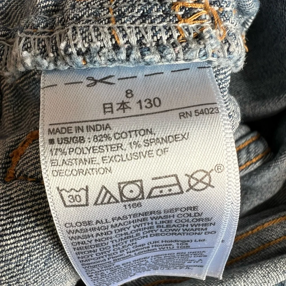 GAP Girls Dark Blue Stretch Skinny Jeans with Rhinestone Accents